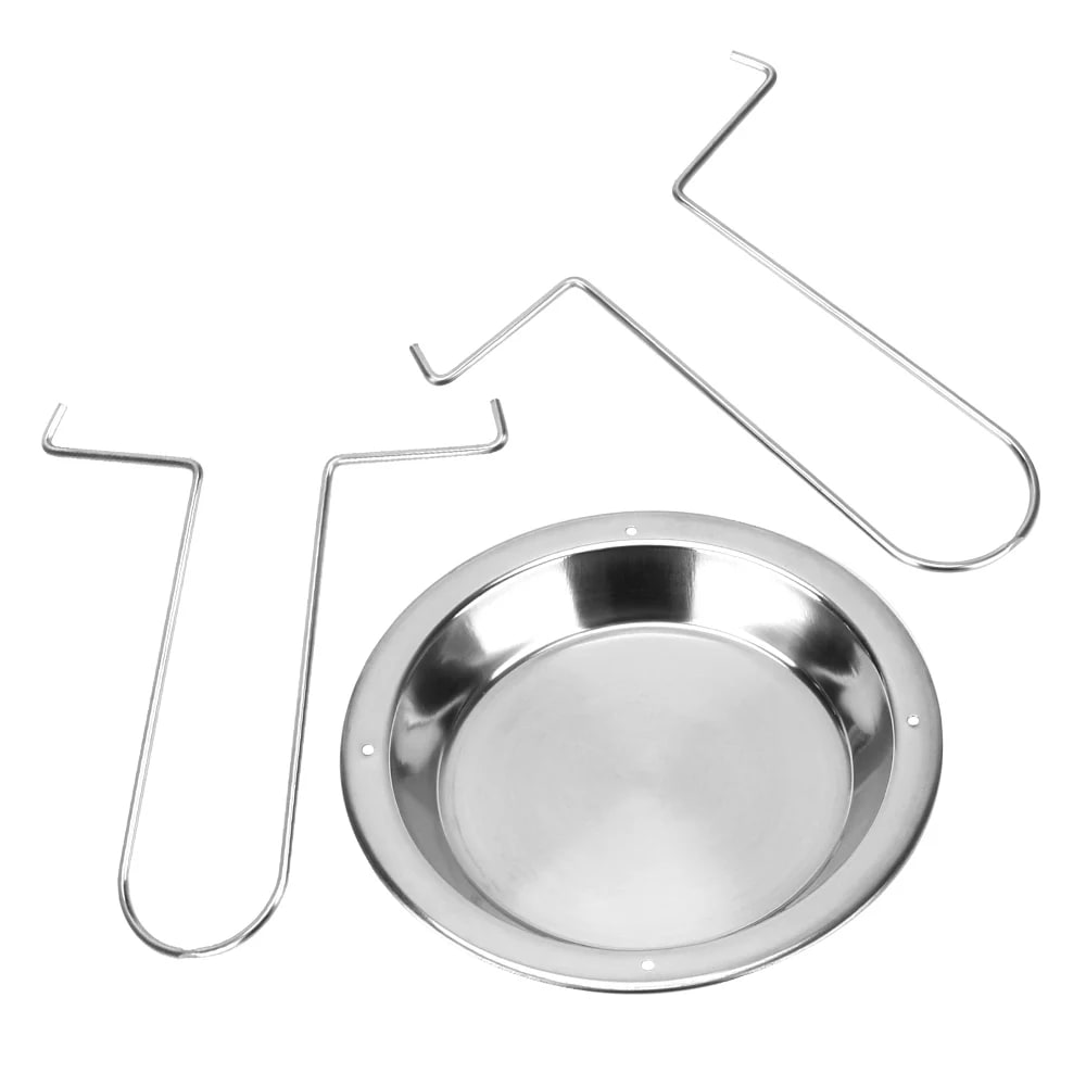 Stainless Steel Chicken Roasting Rack and BBQ Grill Stand, 17 cm Plate