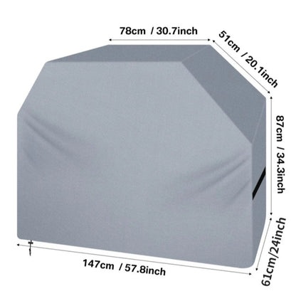 Black Waterproof BBQ Cover for Gas, Charcoal and Electric Grills, Multiple Sizes - Dark Khaki
