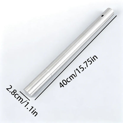 Flat Stainless Steel BBQ Skewers with Storage Tube, Reusable Kebab Grill Sticks - 2.8cmX40cm
