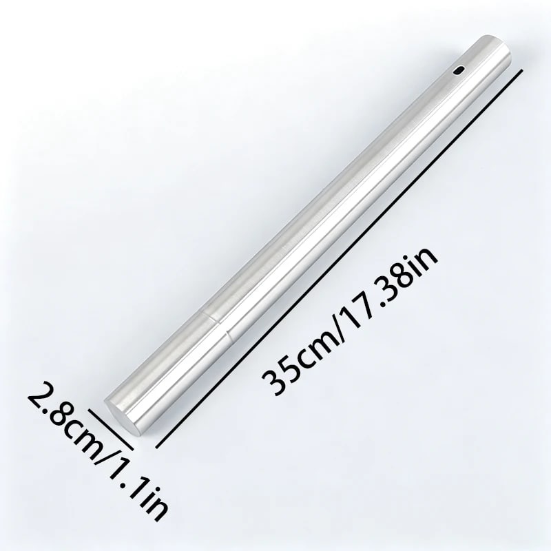 Flat Stainless Steel BBQ Skewers with Storage Tube, Reusable Kebab Grill Sticks - 2.8cmX35cm