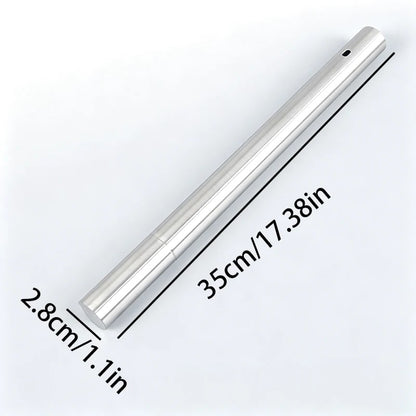 Flat Stainless Steel BBQ Skewers with Storage Tube, Reusable Kebab Grill Sticks - 2.8cmX35cm