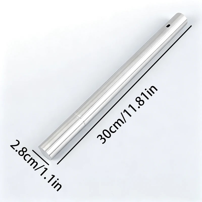 Flat Stainless Steel BBQ Skewers with Storage Tube, Reusable Kebab Grill Sticks - 2.8cmx30cm