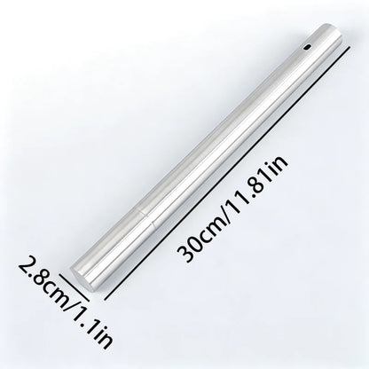Flat Stainless Steel BBQ Skewers with Storage Tube, Reusable Kebab Grill Sticks - 2.8cmx30cm