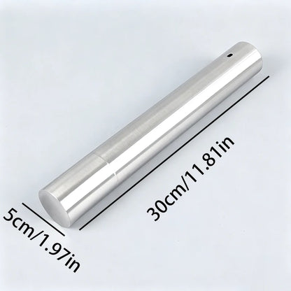 Flat Stainless Steel BBQ Skewers with Storage Tube, Reusable Kebab Grill Sticks - 5cmX30cm