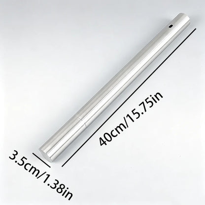 Flat Stainless Steel BBQ Skewers with Storage Tube, Reusable Kebab Grill Sticks - 3.5cmX40cm