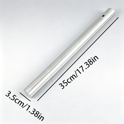 Flat Stainless Steel BBQ Skewers with Storage Tube, Reusable Kebab Grill Sticks - 3.5cmX35cm