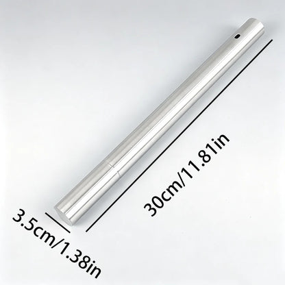 Flat Stainless Steel BBQ Skewers with Storage Tube, Reusable Kebab Grill Sticks - 3.5cmX30cm