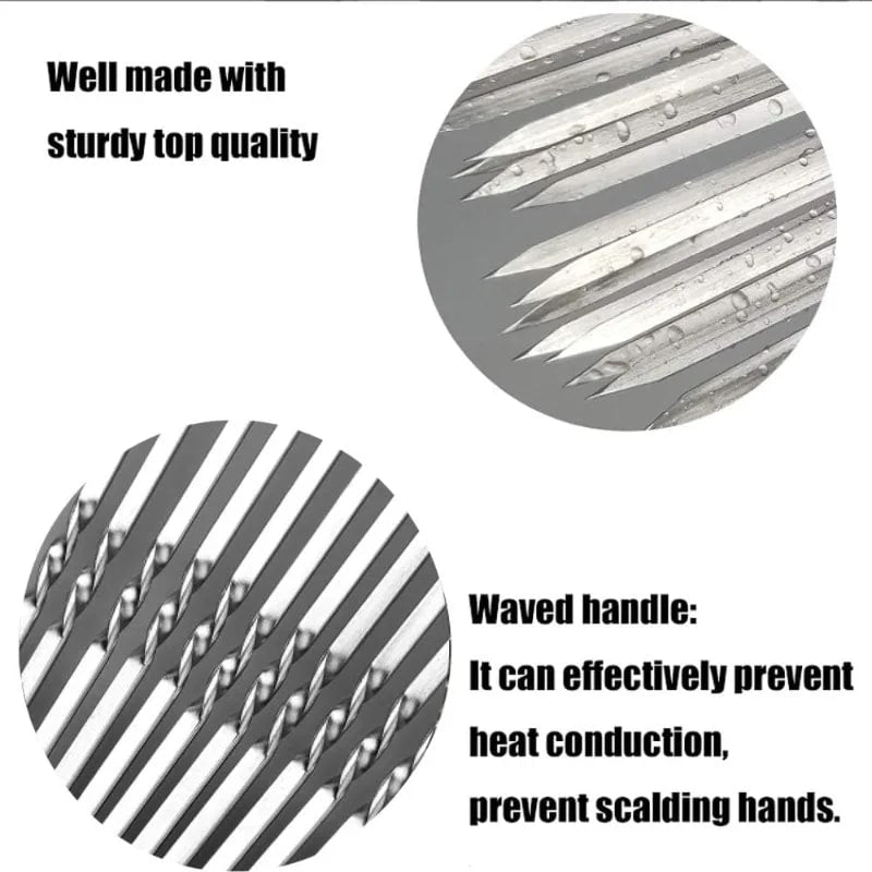 Stainless Steel Barbecue Skewers, Reusable 10-Piece Pack Options