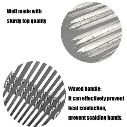 Stainless Steel Barbecue Skewers, Reusable 10-Piece Pack Options