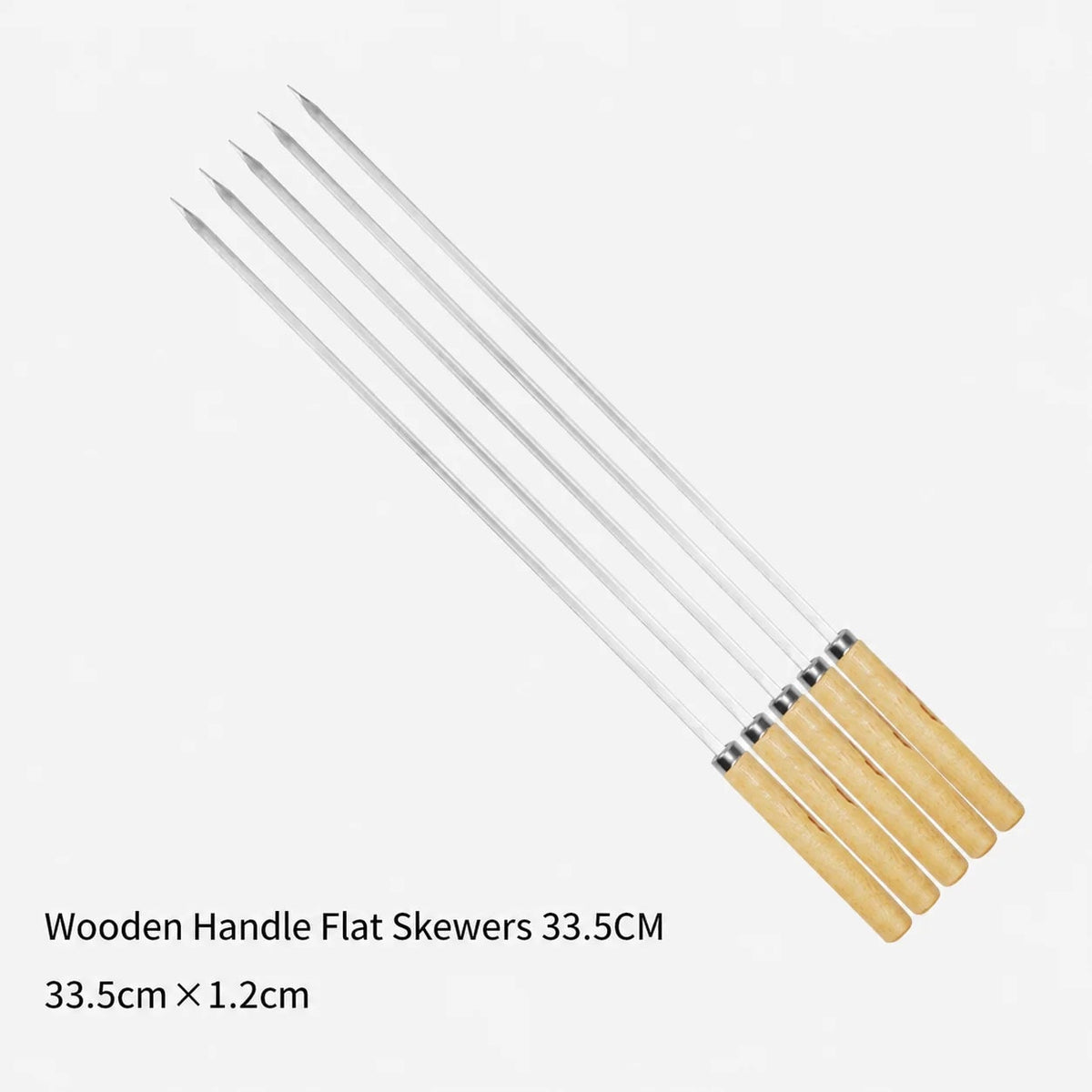 Stainless Steel Barbecue Skewers, Reusable 10-Piece Pack Options - D-10pcs