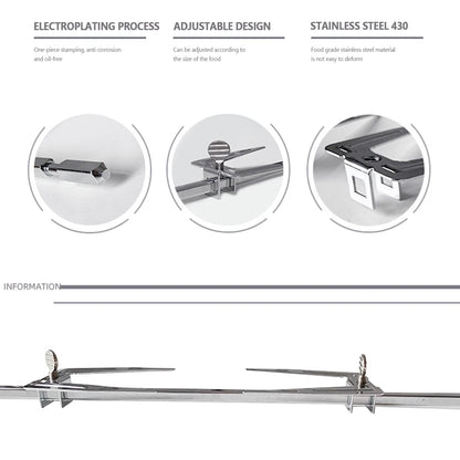 Electric BBQ Rotisserie Motor and Stainless Steel Fork Kit, 1.5V D Battery