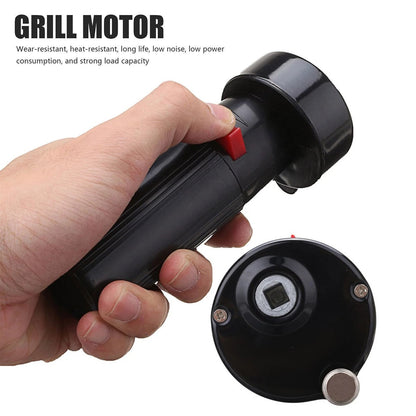 Electric BBQ Rotisserie Motor and Stainless Steel Fork Kit, 1.5V D Battery