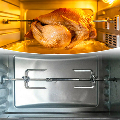 Electric BBQ Rotisserie Motor and Stainless Steel Fork Kit, 1.5V D Battery