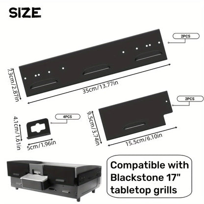 BBQ Wind Screen for Griddles, Non-Stick Coated, 17, 22, 28 or 36 Inch Options