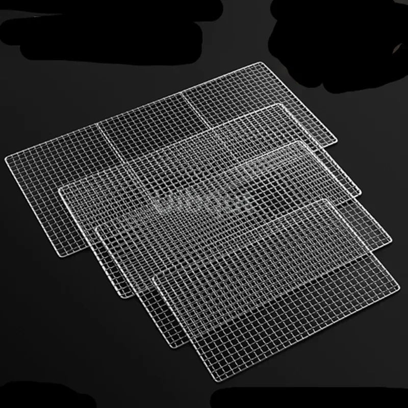 304 Stainless Steel BBQ Grill Mesh, Rectangle Cooking Grid, Multiple Sizes