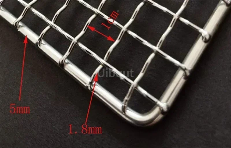 304 Stainless Steel BBQ Grill Mesh, Rectangle Cooking Grid, Multiple Sizes