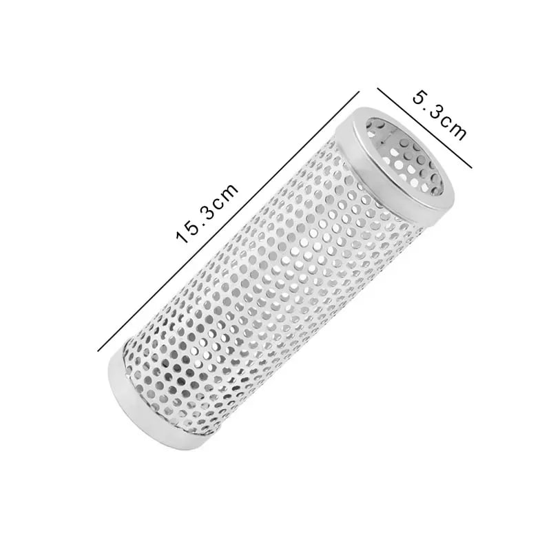 Metal BBQ Smoker Tube for Hot and Cold Smoking, Round or Hexagonal, 6 or 12 Inch - 6inch Round
