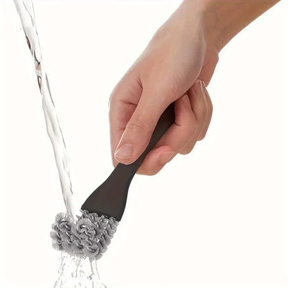 BBQ Grill Cleaning Brush with Scraper Edge, Plastic, 17cm
