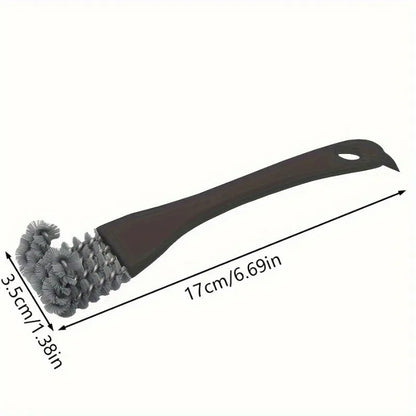 BBQ Grill Cleaning Brush with Scraper Edge, Plastic, 17cm