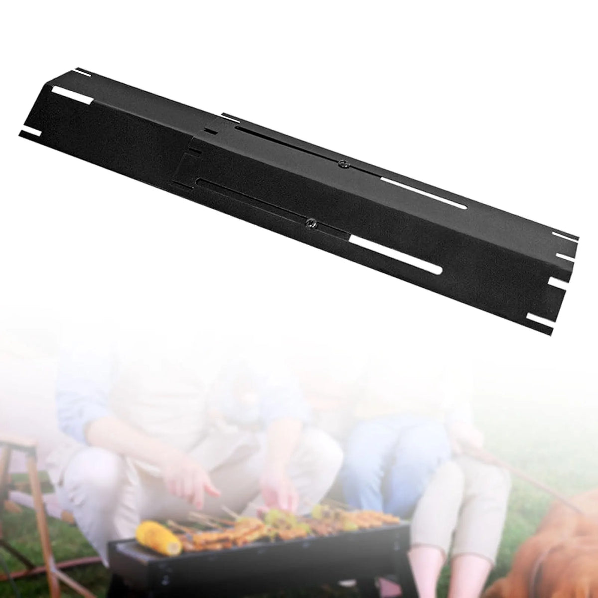 Kesoto Adjustable Metal Gas Grill Heat Deflector Plate Replacement Cover