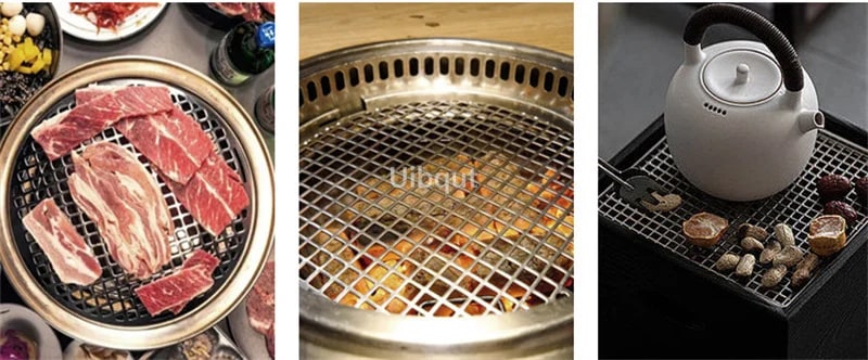 304 Stainless Steel BBQ Mesh Grill Plate, 1cm Grid, Multiple Sizes