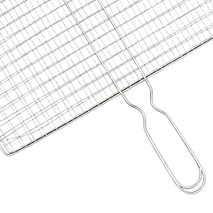 Stainless Steel Folding Grill Basket with Removable Handle, Medium or Large