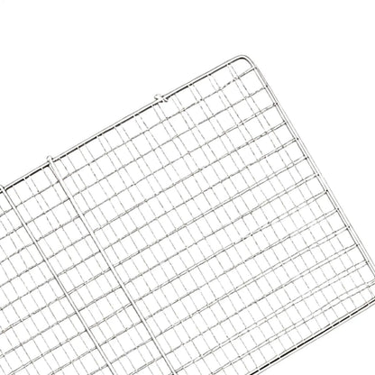 Stainless Steel Folding Grill Basket with Removable Handle, Medium or Large