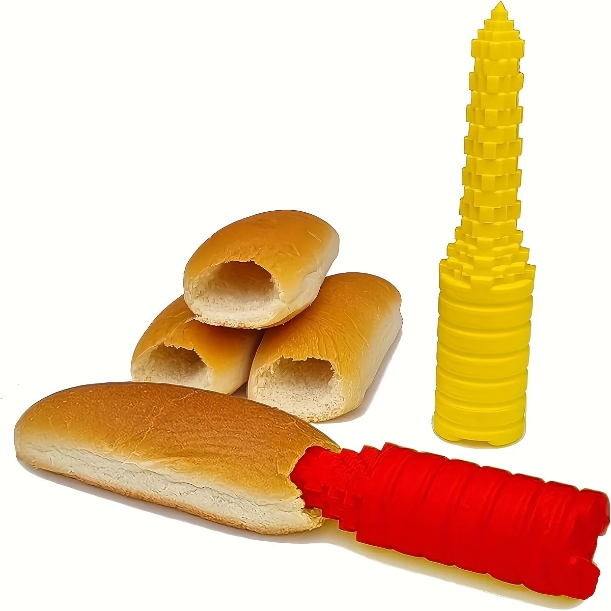 Hot Dog Bun Driller for BBQ Grilling, 19.5cm Tool for Sausages