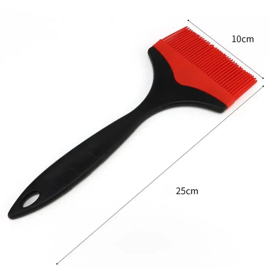 Heat-Resistant Rubber BBQ Basting Brush, 10cm Head, 25cm Long
