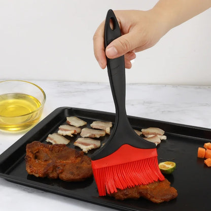 Heat-Resistant Rubber BBQ Basting Brush, 10cm Head, 25cm Long