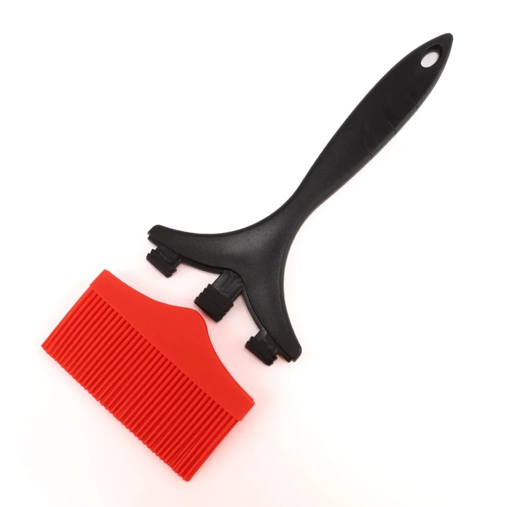 Heat-Resistant Rubber BBQ Basting Brush, 10cm Head, 25cm Long