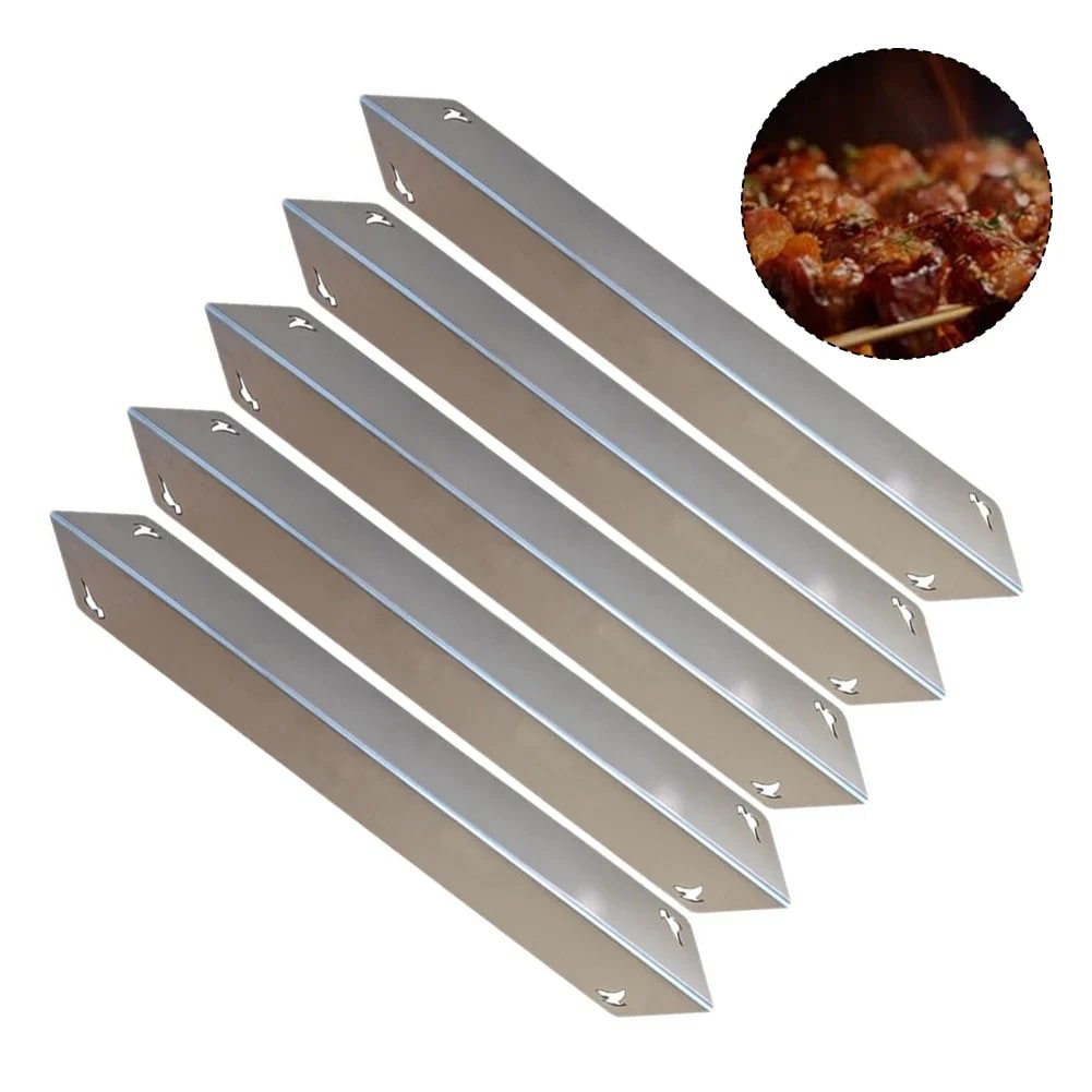Stainless Steel Seasoning Bars Replacement Set for Weber Spirit 2 and GS4, 5 Pieces