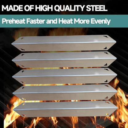 bbqdeals Stainless Steel Seasoning Bars Replacement Set for Weber Spirit 2