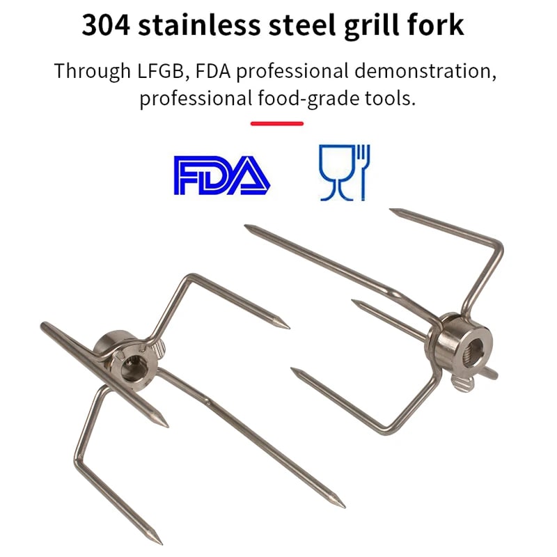 Onkel.J Electric BBQ Rotisserie Kit, 106cm Stainless Steel Spit Rod