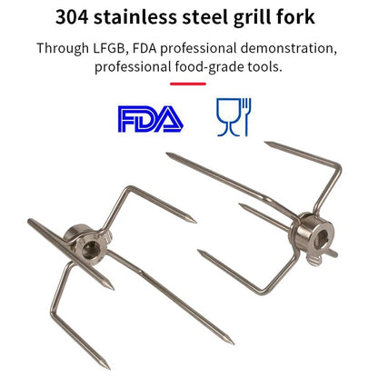 Onkel.J Electric BBQ Rotisserie Kit, 106cm Stainless Steel Spit Rod