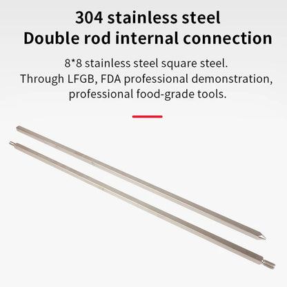 Onkel.J Electric BBQ Rotisserie Kit, 106cm Stainless Steel Spit Rod