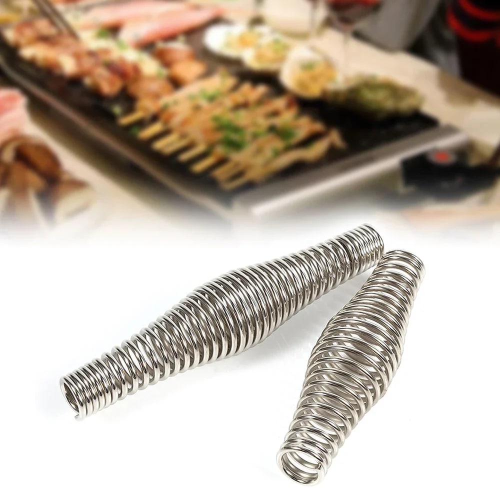 Stainless Steel BBQ Grill Spring Handle Replacement, 110mm or 140mm