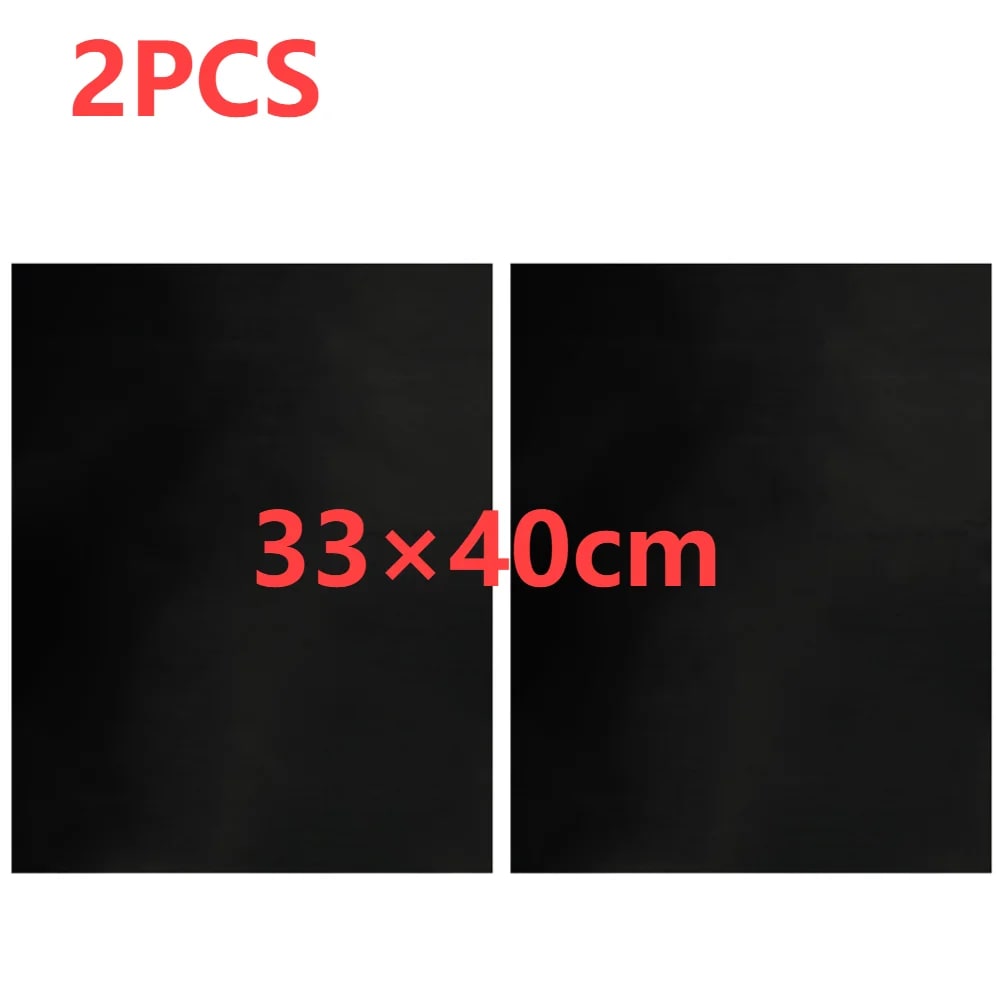 BBQ Grill Mat, Reusable Non-Stick Glass Fibre Fabric Liner, 33x40cm or 50x40cm - 2PCS 33x40cm