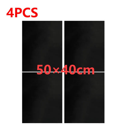 BBQ Grill Mat, Reusable Non-Stick Glass Fibre Fabric Liner, 33x40cm or 50x40cm - 4PCS 50x40cm