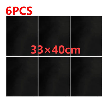 BBQ Grill Mat, Reusable Non-Stick Glass Fibre Fabric Liner, 33x40cm or 50x40cm - 6PCS 33x40cm