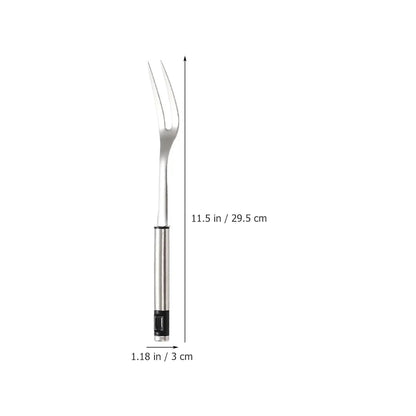 U-Shaped Stainless Steel BBQ Meat Fork, 29.5cm