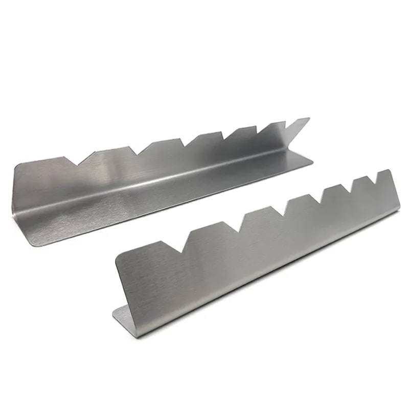 Metal Skewer Holder Rack for BBQ Grilling, Anti-Slip Groove, Heat-Resistant Tool Set - Two grills