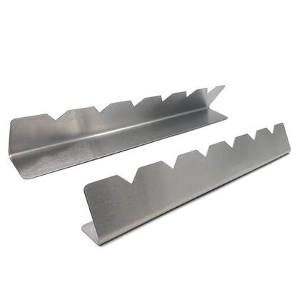 Metal Skewer Holder Rack for BBQ Grilling, Anti-Slip Groove, Heat-Resistant Tool Set - Two grills