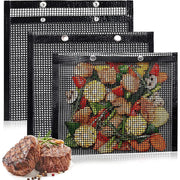 Reusable PTFE Non-Stick Mesh Grill Bag for BBQ, Charcoal or Gas Grill