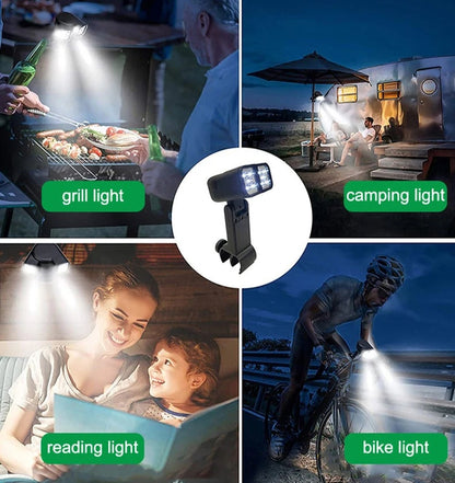 WENMEICE LED BBQ Grill Light, 10-LED Clamp Lamp, 270°C Heat Resistant, IPX8 Waterproof