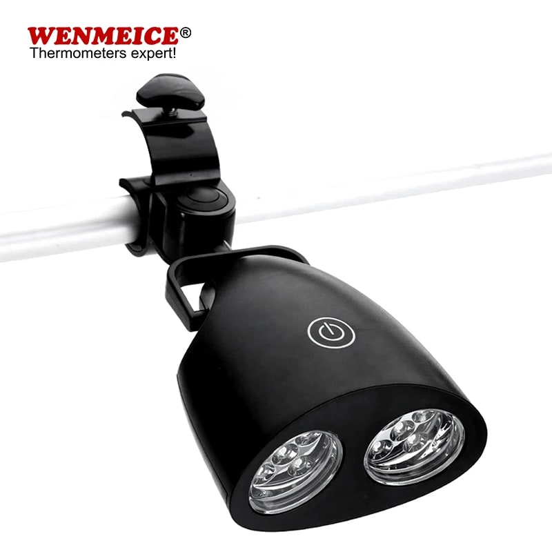 WENMEICE LED BBQ Grill Light, 10-LED Clamp Lamp, 270°C Heat Resistant, IPX8 Waterproof - barbecue light-616
