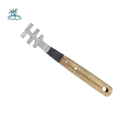 Grill Grate Lifter 26cm Stainless Steel BBQ Tool with Wooden Handle