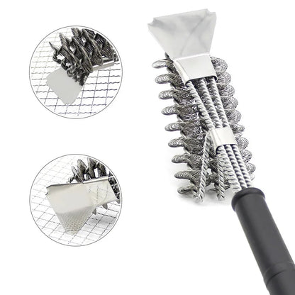 Metal BBQ Grill Brush and Scraper with Galvanized Finish, 4 Options