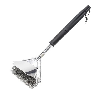 Metal BBQ Grill Brush and Scraper with Galvanized Finish, 4 Options - B-Two-head shovel