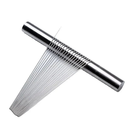 50-Piece Metal BBQ Skewers with Tube, 30cm Round or Flat
